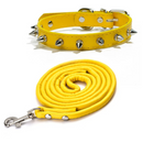 Coleira Pet de Couro com Spikes para Estilo e Conforto do Seu Cachorro
