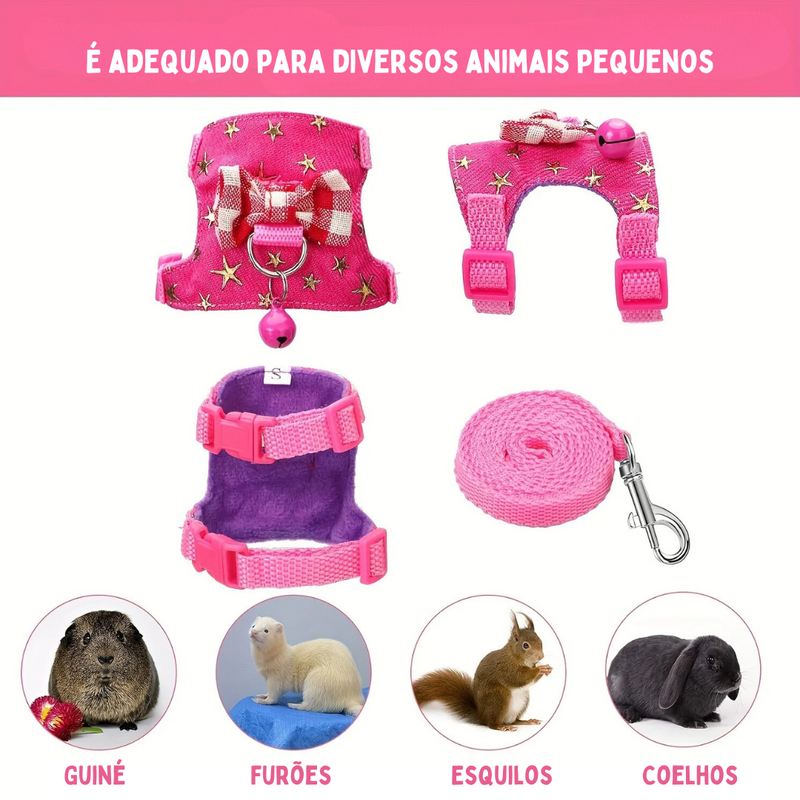 Peitoral Confortável para Roedores Pequenos: Hamsters e Porquinhos da Índia em Liberdade