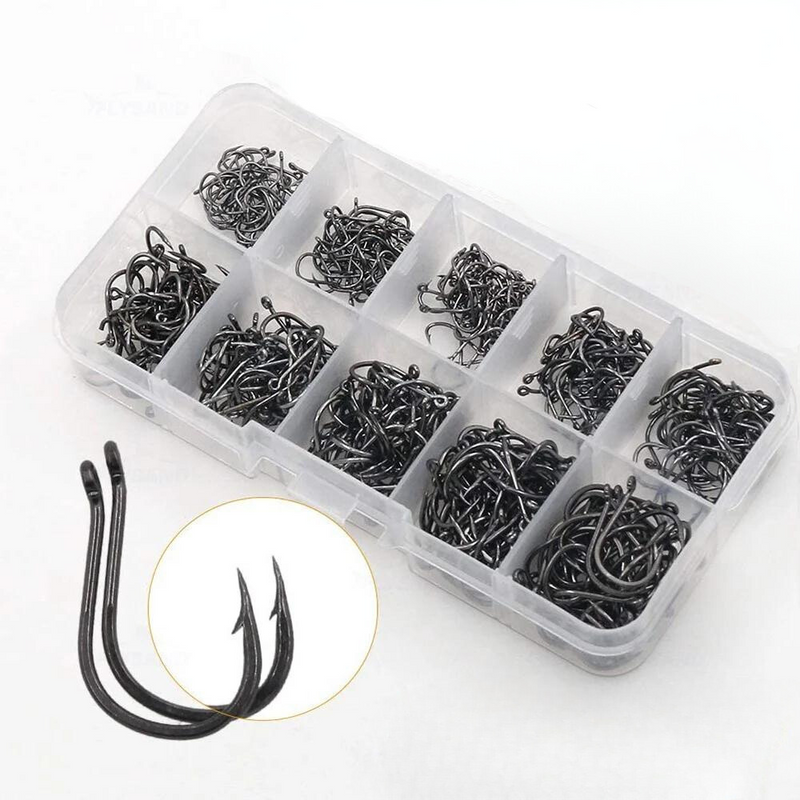 Kit de Anzóis em Aço Carbono - 100 ou 500 Unidades para Sucesso na Pesca