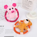 Brinquedo de Pelúcia com Corda e Argola para Mordida: Conforto e Diversão para Seu Cachorro