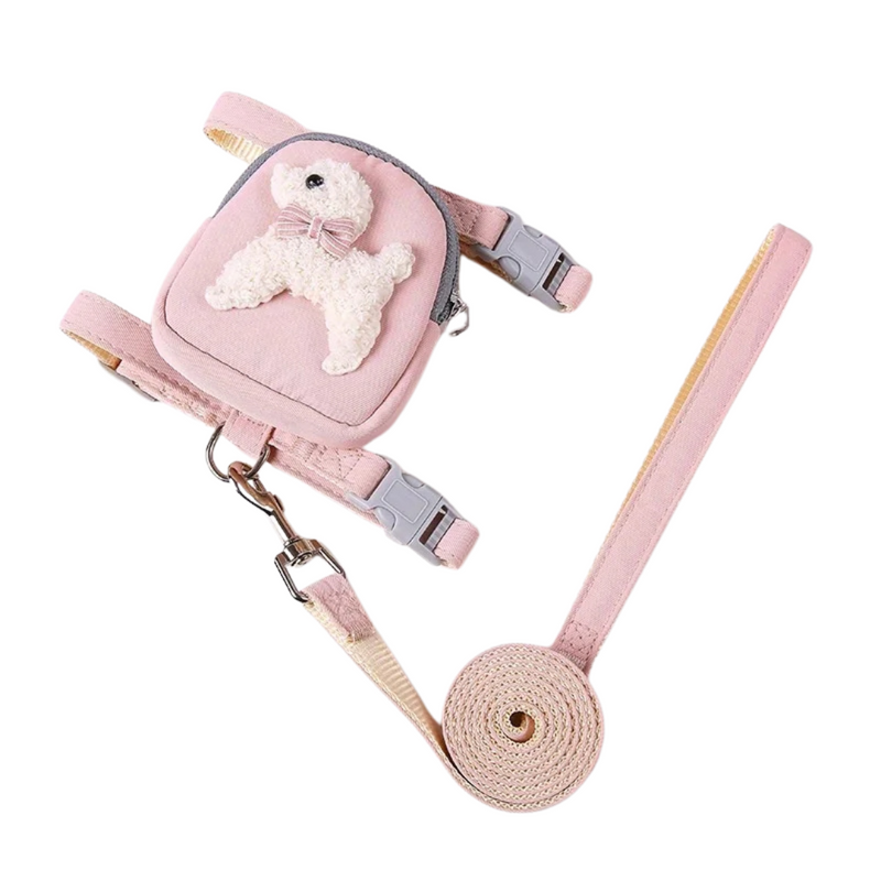 Mochila Prática para Cachorro com Guia e Espaço para Acessórios