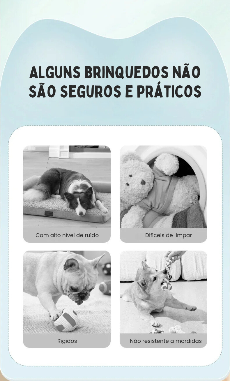 **Brincadeira Inteligente e Interativa para Pets com Revestimento em Silicone**