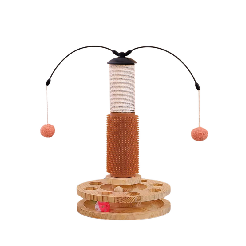 Mesa Giratória com Cogumelo Arranhador: Diversão e Conforto para Gatos