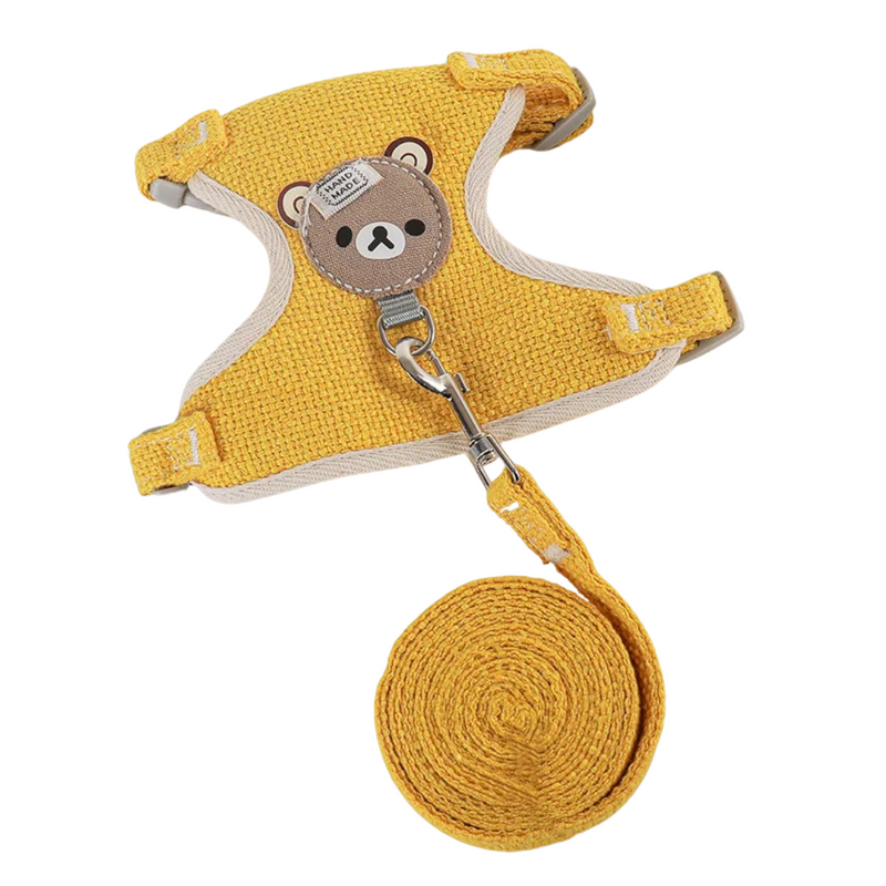 Coleira Peitoral Confortável com Guia para Coelhos - Explore com Segurança