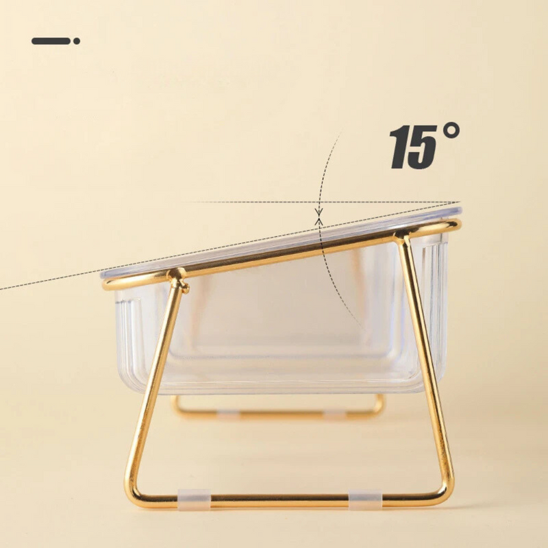 Conjunto Prático de Bebedouro e Comedouro de Acrílico para Conforto de Cães e Gatos