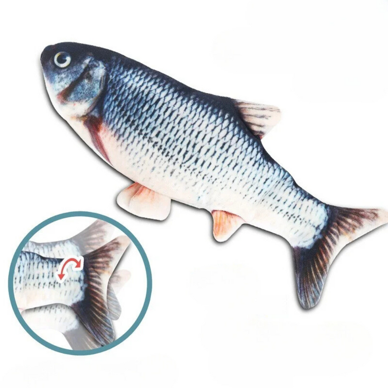 Brinquedo Interativo Para Gatos: Peixe Elétrico Que Vibra e Se Move