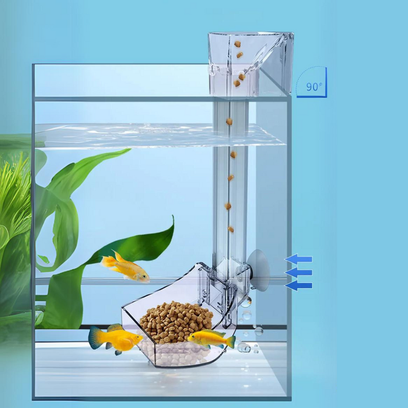 Tubo Alimentador Prático para Peixes de Aquário