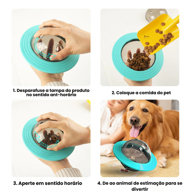 Disco Dispenser Interativo para Petiscos: Diversão e Estímulo para Seu Pet