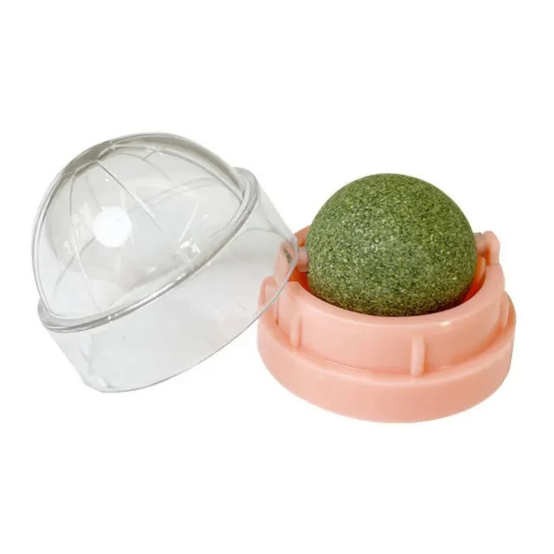 Bolinha de Catnip Interativa para Gatos com Adesivo Dupla Face – Brincadeira e Diversão Garantidas