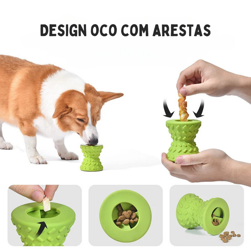 **Brinquedo Mordedor Pet: Esconderijo Divertido para Ração e Petiscos**