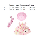 Conjunto Elegante de Vestido e Chapéu para Coelhos