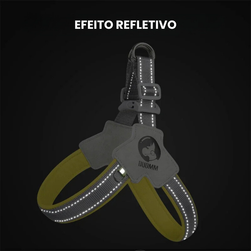 Peitoral Duomm Refletivo para Conforto e Segurança do Seu Cachorro
