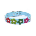 Coleira de Couro Floral para Conforto e Estilo de Gatos e Cães