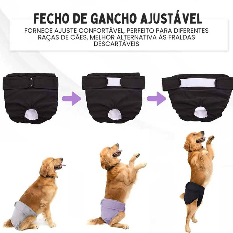 Calcinha Pet Reutilizável Com Tecido Absorvente Para Conforto E Praticidade