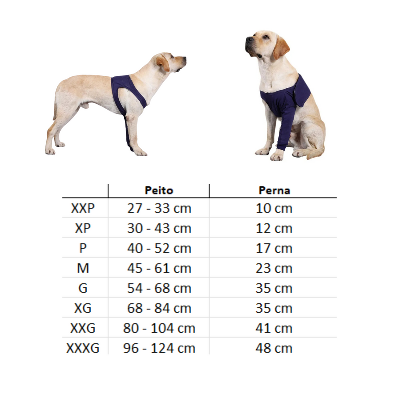 Cinta Ortopédica para Suporte e Recuperação das Patas Dianteiras de Cachorros