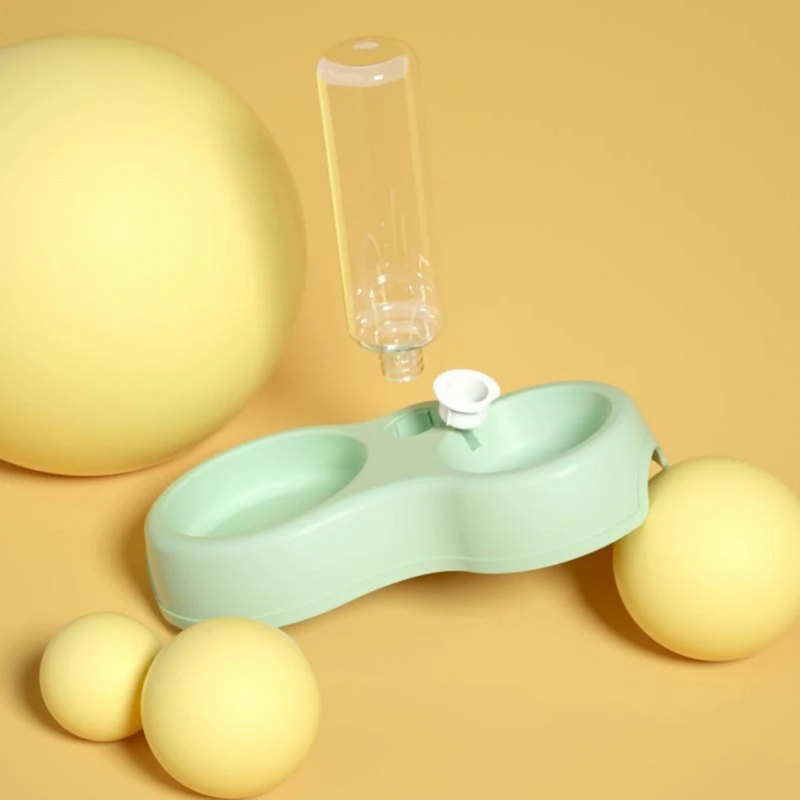 Tigela Dupla Prática com Comedouro e Bebedouro Integrados