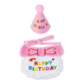 Conjunto de Chapéu e Babador para Aniversário de Cães e Gatos