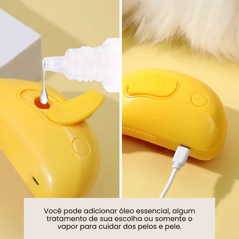 Escova a Vapor para Conforto e Remoção de Pelos