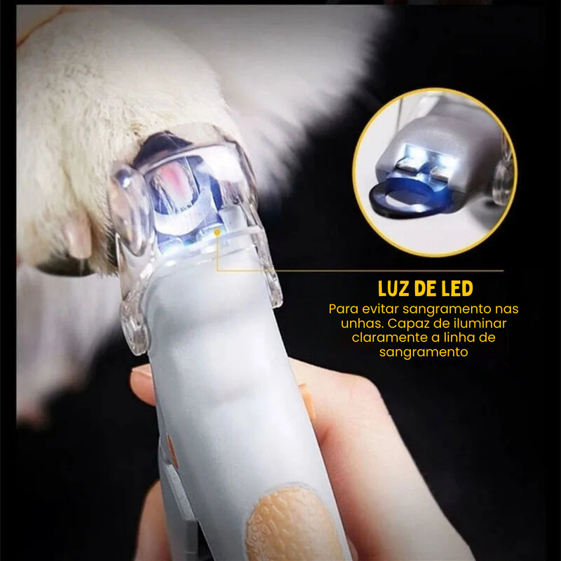 **Cortador de Unha Pet com Iluminação LED para Conforto e Praticidade**