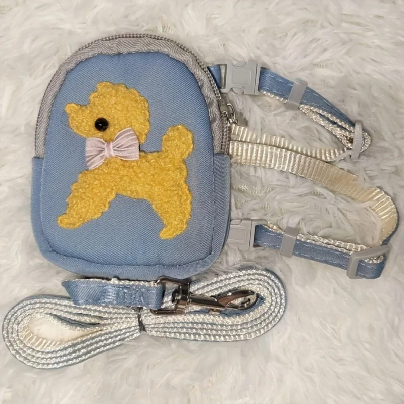 Mochila Prática para Cachorro com Guia e Espaço para Acessórios