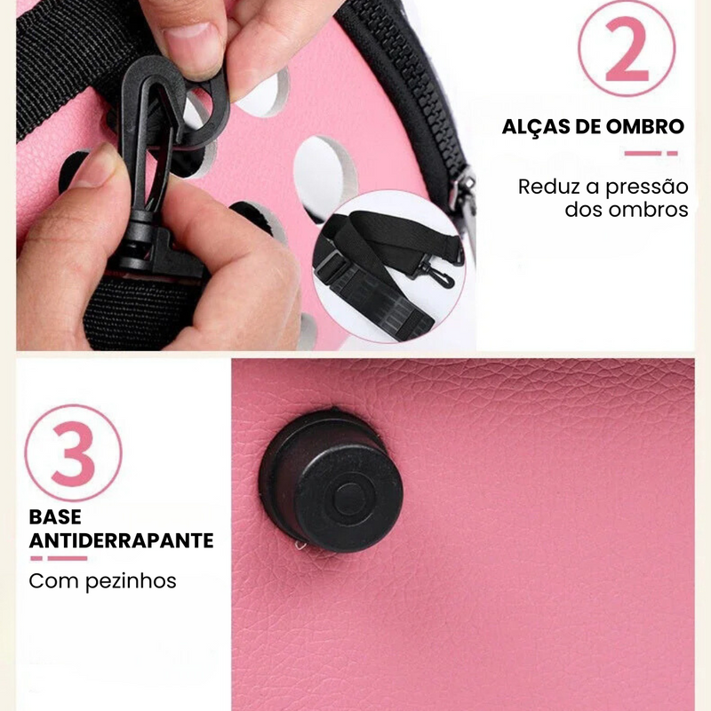 Bolsa Mochila Prática para Pets: Transporte Confortável de Gatos e Cachorros