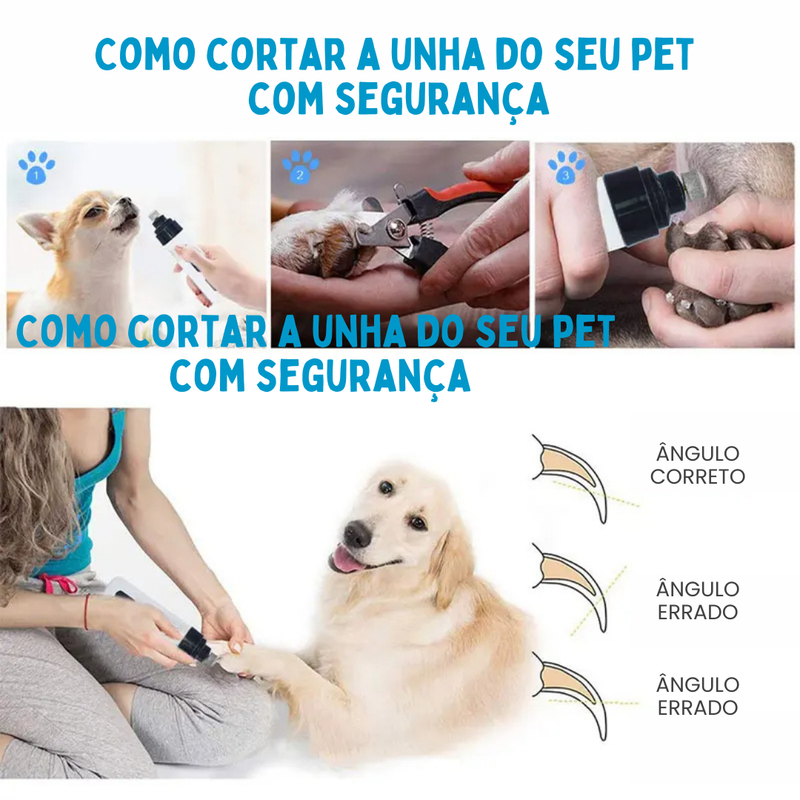 Arquitetura de Conforto: Lixador Elétrico Recarregável para Unhas de Pets