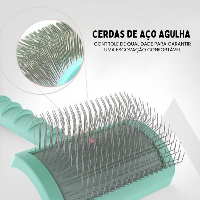 Escova Removedora de Pelos para Cães e Gatos - Conforto e Praticidade na Higiene do Seu Pet