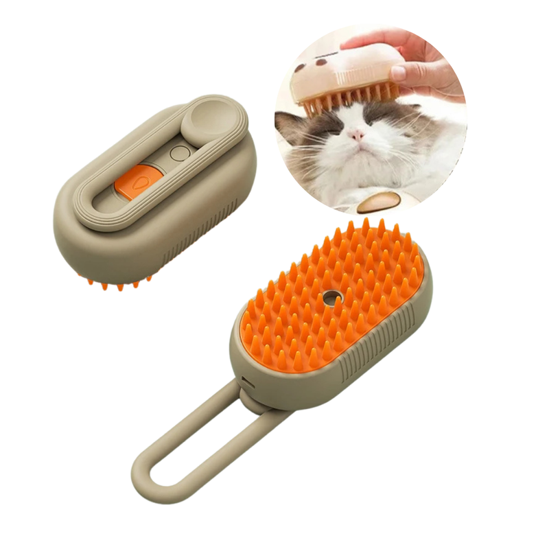 Escova a Vapor Automática para Limpeza Profunda de Pelagem em Cães e Gatos