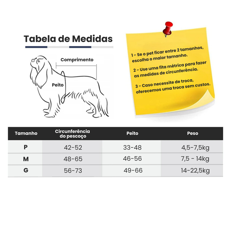 Coleira Peitoral Ajustável para Cachorros – Conforto e Segurança com Reflexividade em 6 Pontos