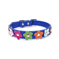 Coleira de Couro Floral para Conforto e Estilo de Gatos e Cães