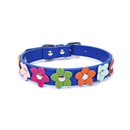 Coleira de Couro Floral para Conforto e Estilo de Gatos e Cães