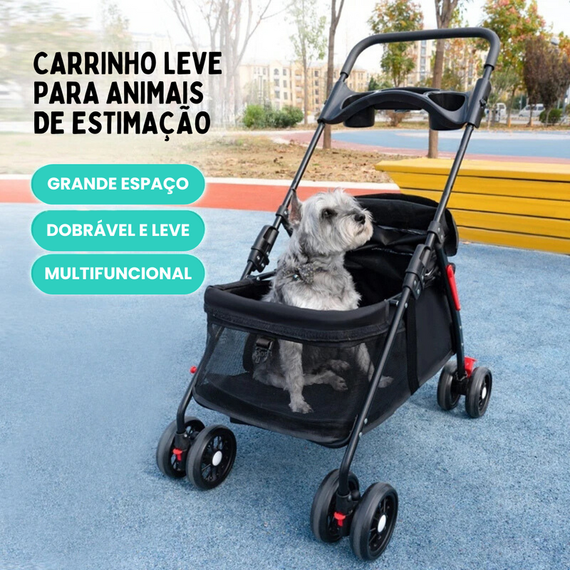 Carrinho Confortável para Passeio de Cachorros e Gatos