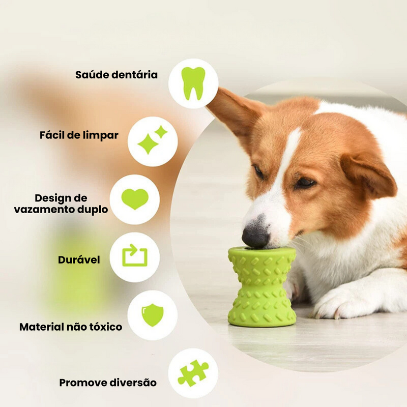 **Brinquedo Mordedor Pet: Esconderijo Divertido para Ração e Petiscos**