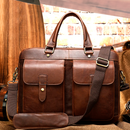 Maleta Romeu Premium em Couro Genuíno – Estilo e Praticidade para Seu Dia a Dia