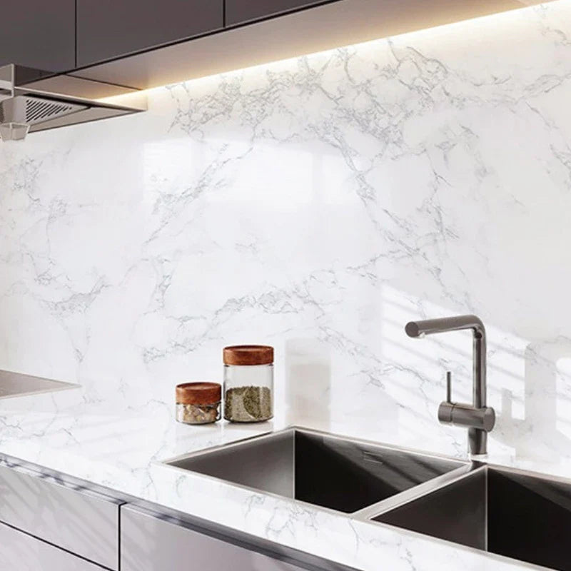 Transforme Seu Espaço com Adesivo de Parede Efeito Mármore Impermeável e Antichamas - Leve 2 pelo Preço de 1