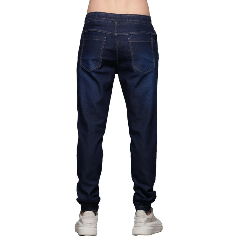 Calça Jeans Masculina Jogger Azul Escuro - Invictus