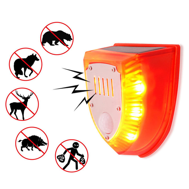 Proteção Eficaz contra Animais com Alarme Solar e Sensor de Movimento - SunAlert