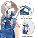 Macacão Jeans Confortável para Pets com Estilo de Jardineiro