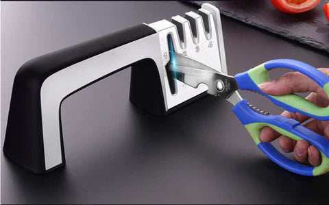 Amolador de Facas Prático 4 em 1: Transforme Seu Culinário com Facilidade