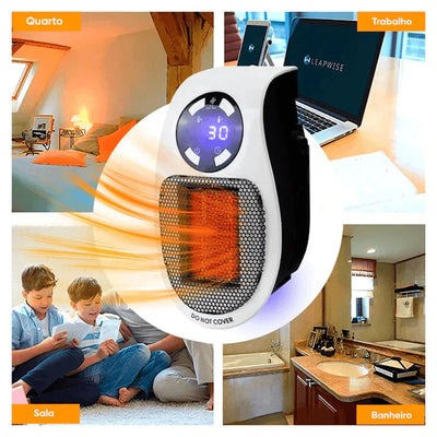 Aquecedor Elétrico Portátil com Controle Remoto - Conforto Instantâneo com WarmEase