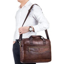 Bolsa de Ombro Masculina em Couro Genuíno – Estilo e Praticidade com Benício Manfredi