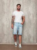 Bermuda Jeans Masculina com Lycra Noble