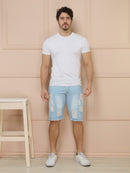 Bermuda Jeans Masculina Rasgado Vegas Premium