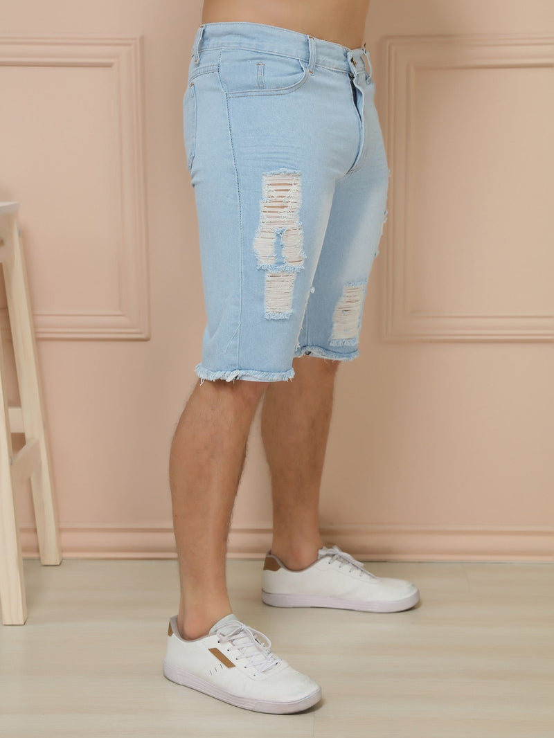 Bermuda Jeans Masculina Rasgado Vegas Premium