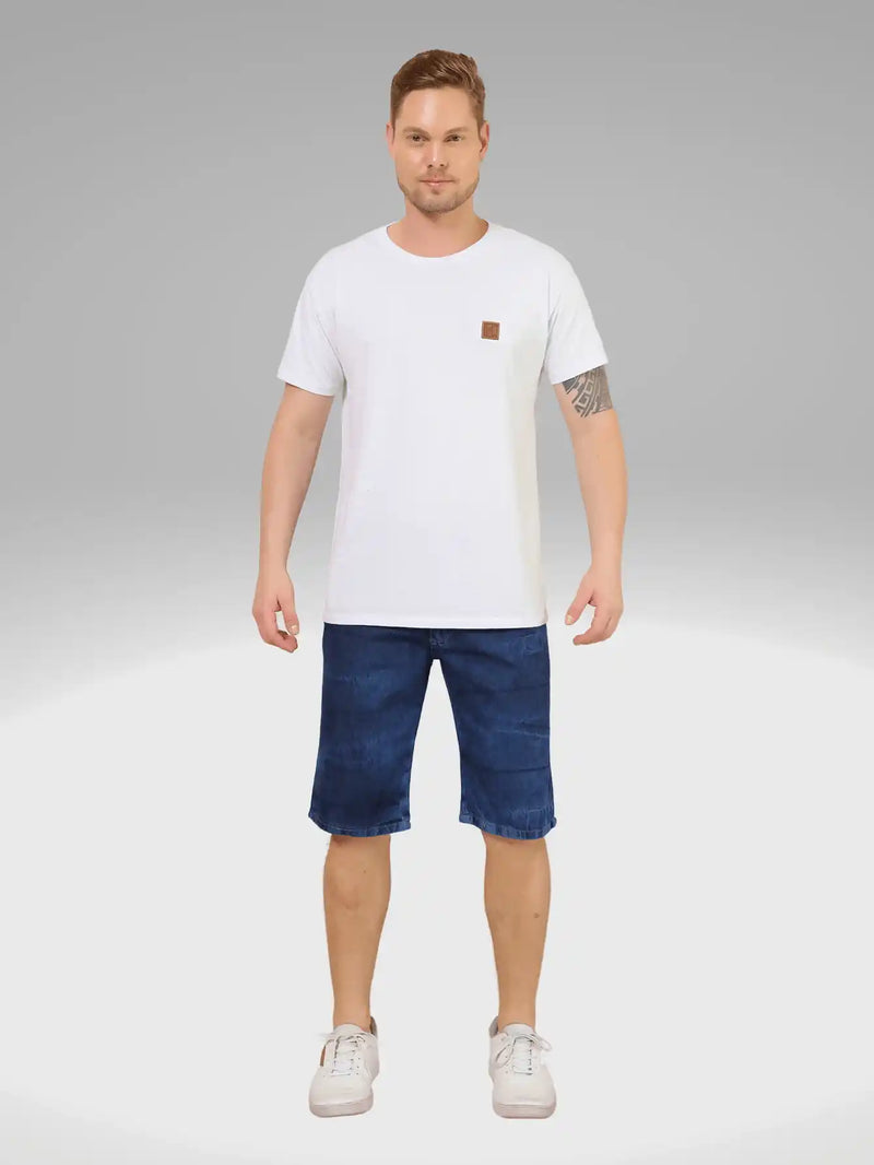 Bermuda Jeans Masculina Azul Escuro Marden