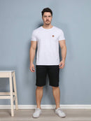 Bermuda Jeans Masculina Preta Casual Hawk