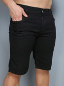 Bermuda Jeans Masculina Preta Casual Hawk