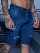 Bermuda Jeans Masculina Rasgado Experience
