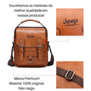 Bolsa Mochila de Couro Masculina Ombro Pequena