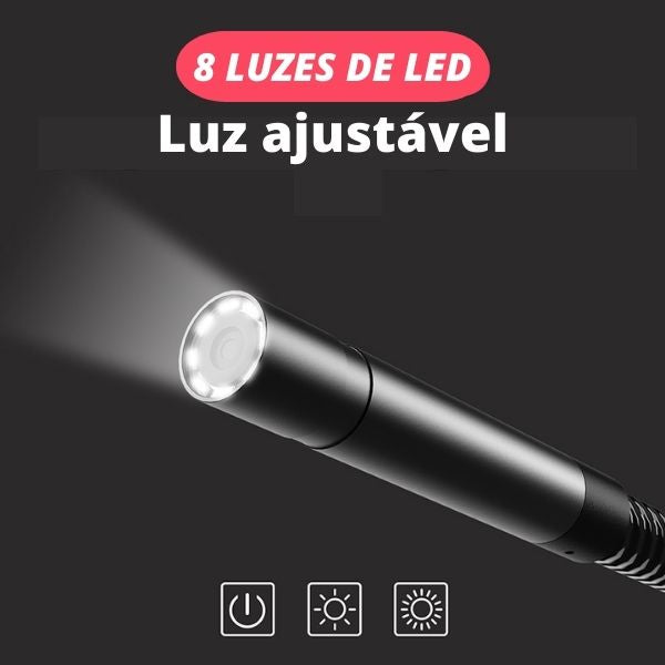 Boroscópio Industrial com Câmera de 2.0mp e Bateria de 2600mAh